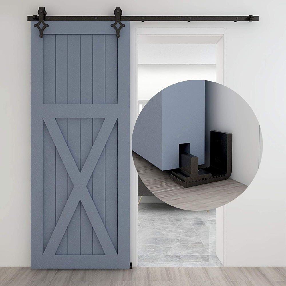 LWZH Sliding Barn Door Floor Guide Adjustable Floor Guide Wall Mounted Barn Floor Guide Suitable for Single Door Easy to Install
