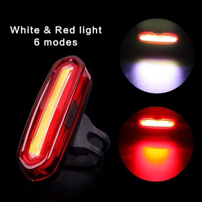 120Lumen Fiets Licht Fietsen Led Achterlicht Usb Oplaadbare Waterdichte Mtb Racefiets Achterlicht Back Lamp: Red and White