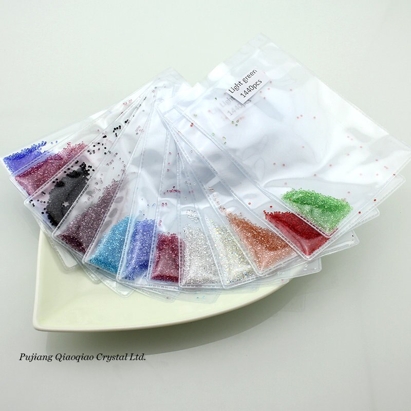 1440 unids/lote 1,3mm gemas Multicolor de Arte de uñas Micro diamantes de imitación Mini decoración de uñas ACCESORIOS DE MANICURA