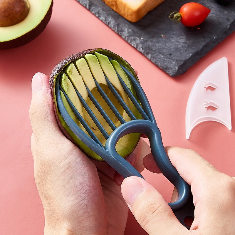 Avocado Slicer Shea Corer Butter Fruit Peeler Cutter Pulp Separator Plastic Knife Kitchen Vegetable Tools Kitchen Gadgets