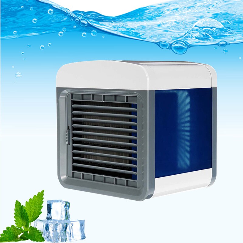 Usb mini-ventilator bærbar klimaanlæg luftfugter purifier lys desktop luftkøleventilator luftkølerventilator sendt inden for 24 timer