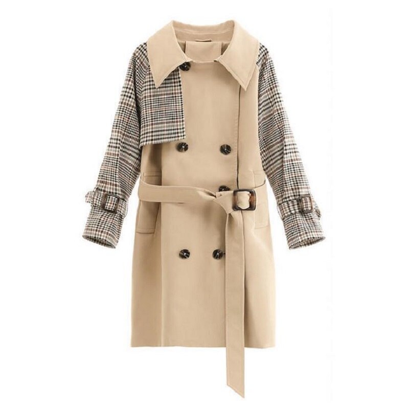 Kinderen Windjack Plaid Jassen Voor Meisjes Lente Katoenen Trenchcoat Voor Meisjes Double-Breasted Toevallige Bovenkleding Teens Kids Geul