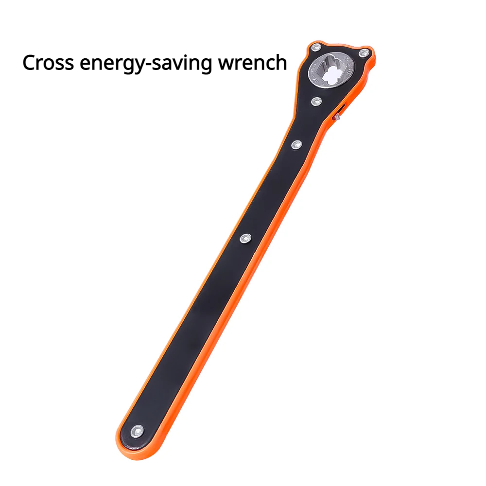 Llave de elevación de gato para coche, herramientas de mango de ahorro de trabajo de doble uso, herramientas de reparación de llave de gato Universal, accesorios: Negro