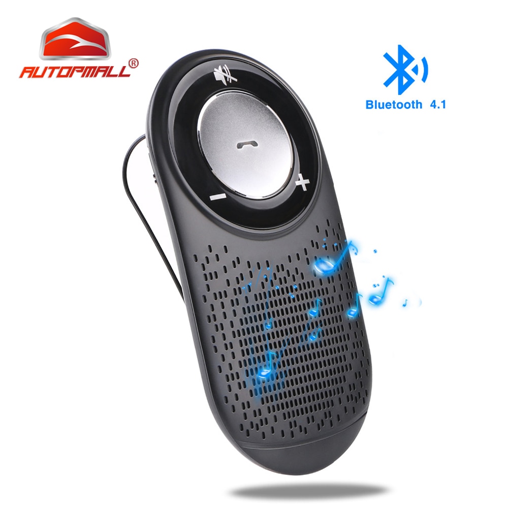 Handfree Bluetooth Car Kit MP3 Player Bluetooth 4.1 EDR Siri Car Bluetooth Handsfree Kit Support 7 Languages 2 Phone Auto On&amp;OFF