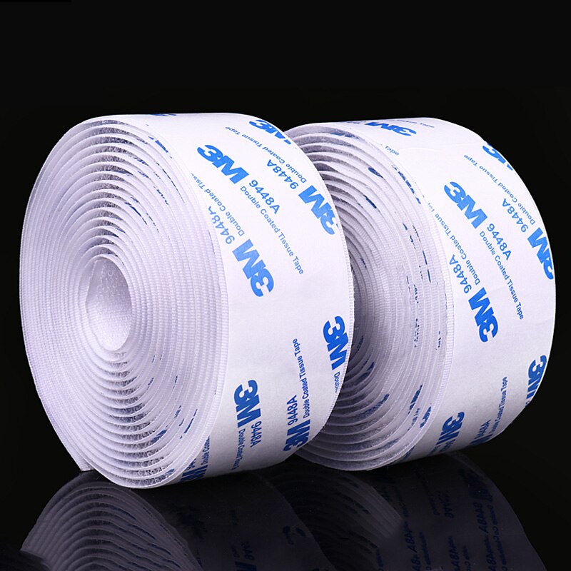 5 M/pairs 16/20/25/30/38/50Mm Klittenbandsluitingen Lijm 3M Lijm Sterke zelfklevende Sluiting Tape Nylon Haken En Lussen Sticker Magic Diy