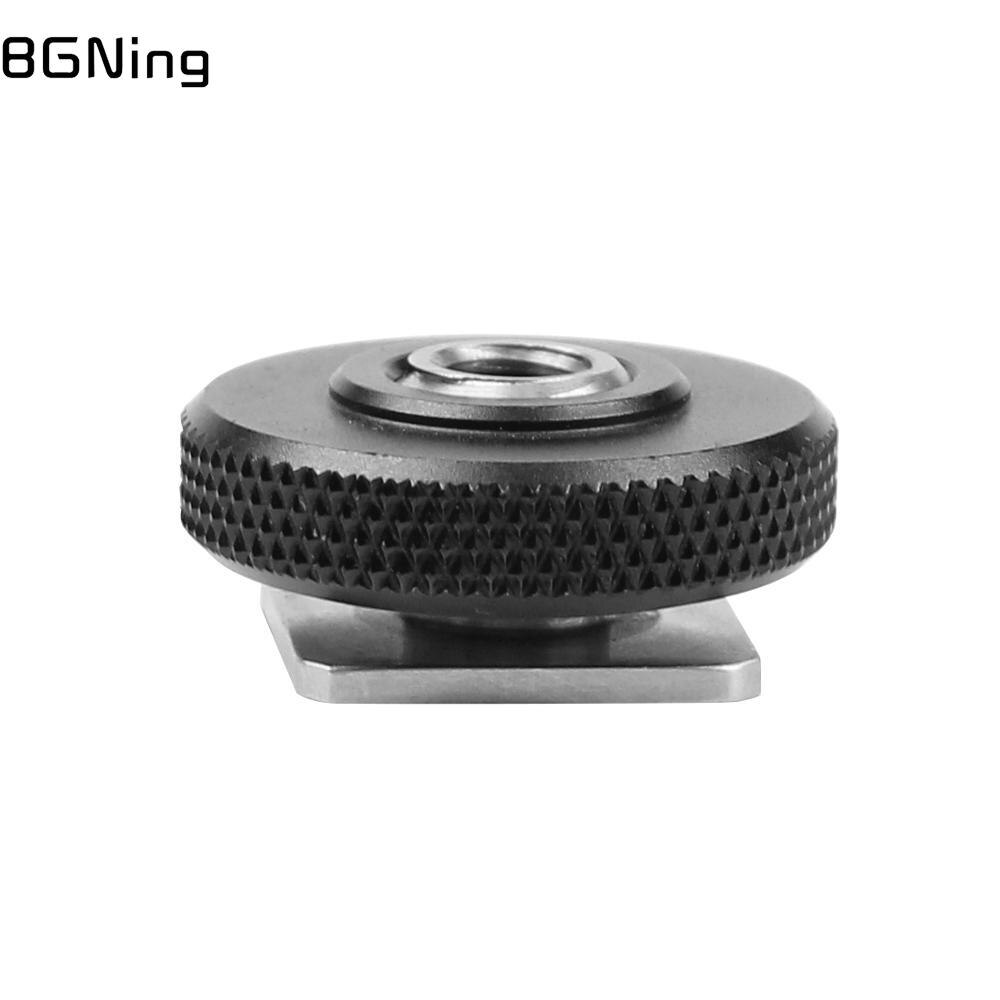 Bgning Rvs 3/8 &quot;Tot 1/4&quot; Inch Schroefdraad Adapter Schroef Single Layer Koude Schoen Beugel Seat Voor dslr Camera Kooi