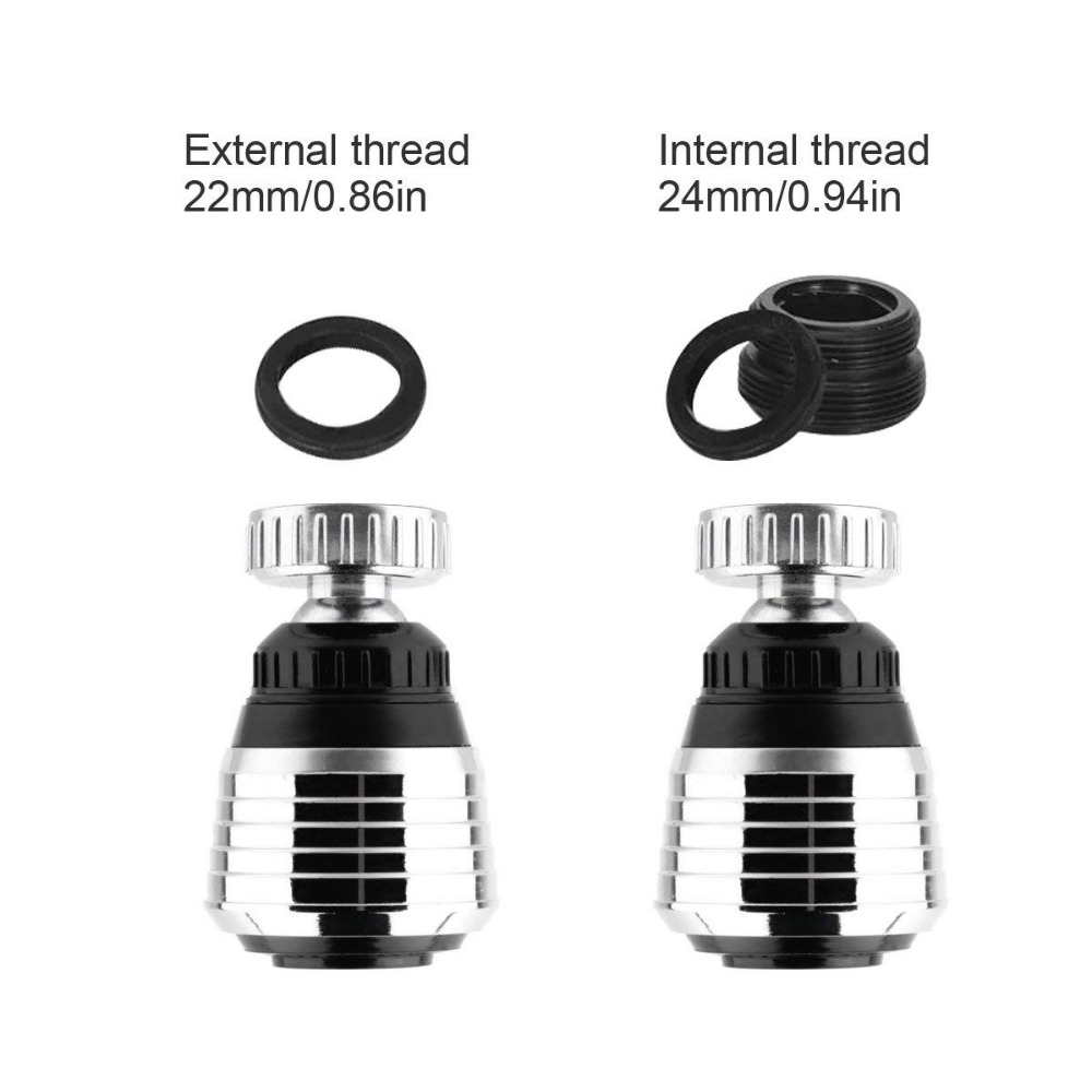 ZhangJi aireador de grifo de cocina de 360 grados 2 modos difusor de filtro de agua ajustable boquilla de ahorro de agua conector de grifo ducha