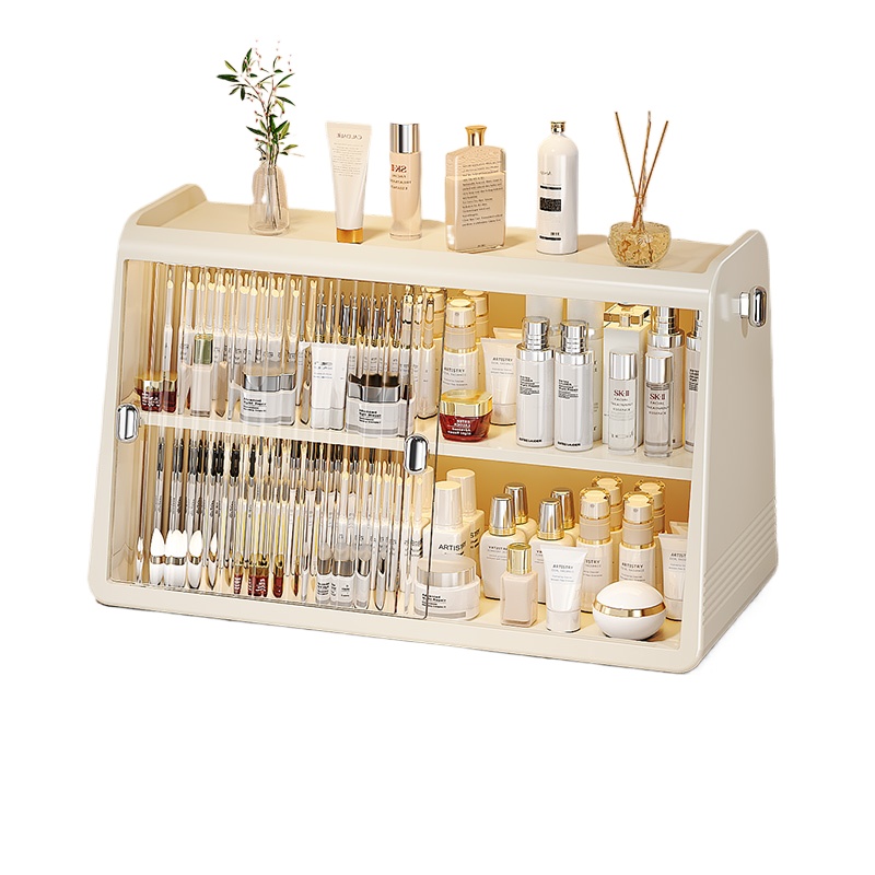 Clear Acrylic Cosmetic Storage Box Dustproof Makeup Organizer Luxury Desk Organizer for Perfume Skincare Products Display Case