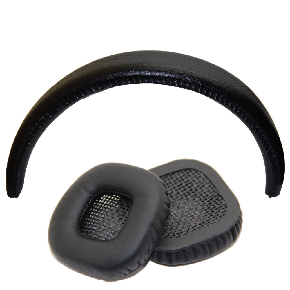 Vervangende oorkussens + hoofdbandsets voor marshall major-hoofdtelefoons, oorkussens, kussens, hoes, oorkussens, reparatieonderdelen, hoofdbandkussen: Zwarte kussentjes hoofdband