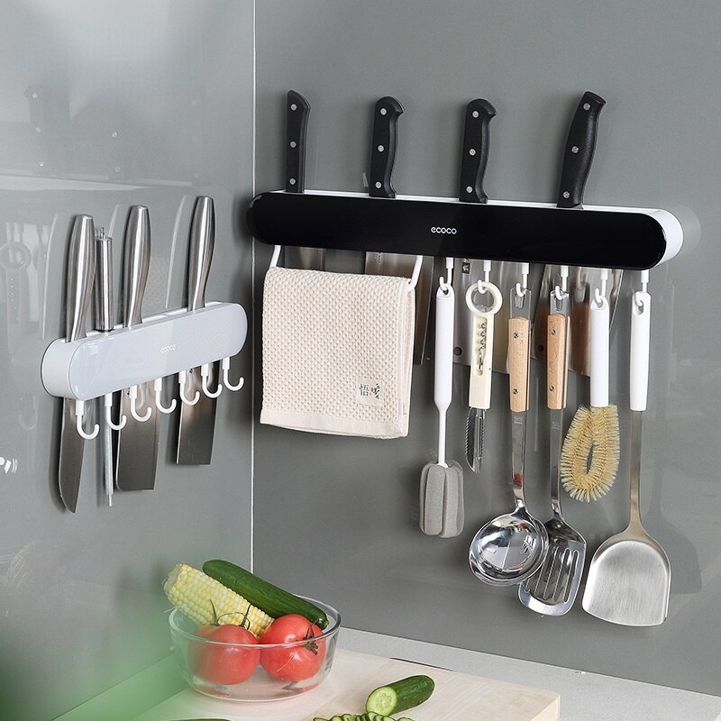 Multifunctional wall-mounted kitchen knife holder knife chopsticks cage integrated shelf kitchen knife storage rack