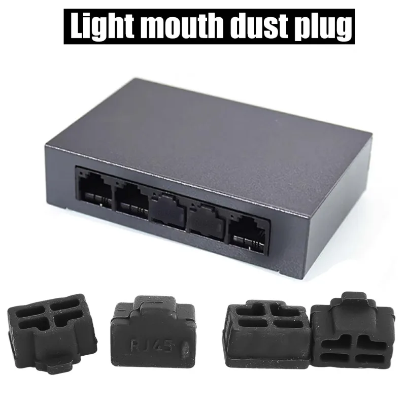 RJ45 Dustplugs Ethernet Hub Port RJ45 Anti Dust Cover Cap Protector Plug Silicone Stopper for Computer Router Switch Female Port