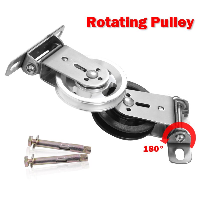 Rotating Gym Steel Bearing Pulley DIY Fixed Metal Single Wheel Block Heavy Duty for Cable Machine Lifting Workout Accessories