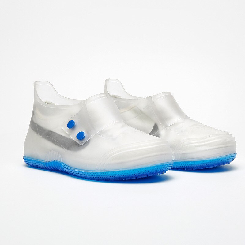 Waterdichte Schoenen Cover Voor Mannen Vrouwen 3 Kleuren antislip Regen Schoenen Dekken Schoenen Elastische Herbruikbare Regen Laarzen overschoenen: Blue / 44-45