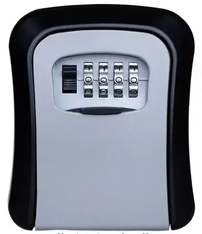 Wall Mounted Key Keeper Combination Lock Waterproof 4Digit Password 5-Key Storage Box Easy Installation for Home/Office Security: Brown
