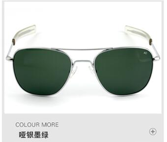 Aviation Sunglasses Men women uv400 pilot Sun Glasses 8052 policia green tea Oculos de sol masculino uv400: sliver-green