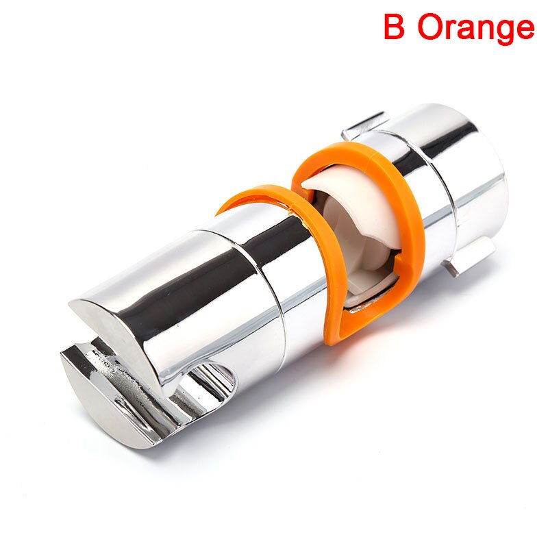 1Pc Adjustable Bracket Made In Sturdy 24mm 25mm ABS Replacement Sturdy Bathroom Shower Rail Head Slider Holder: B orange