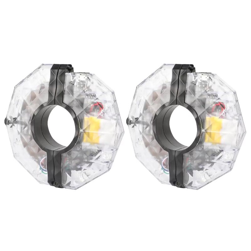 Pack De 2 Feux De Roue De Vélo LED - 7 Couleurs, 15 Modes - Sécurité Et Décoration Nocturne - Neuf Avec Piles