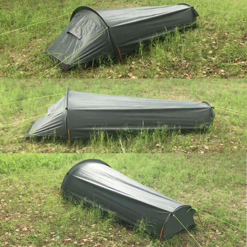 Ultralight Tent Backpacking Tent Outdoor Camping Sleeping Bag Oxford Cloth Tent Lightweight Single Person Tent