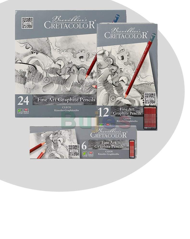 Imported from Austria CRETACOLOR graphite sketch pencil set 6/12/24 pcs graphite pencil sketch Iron box art supplies