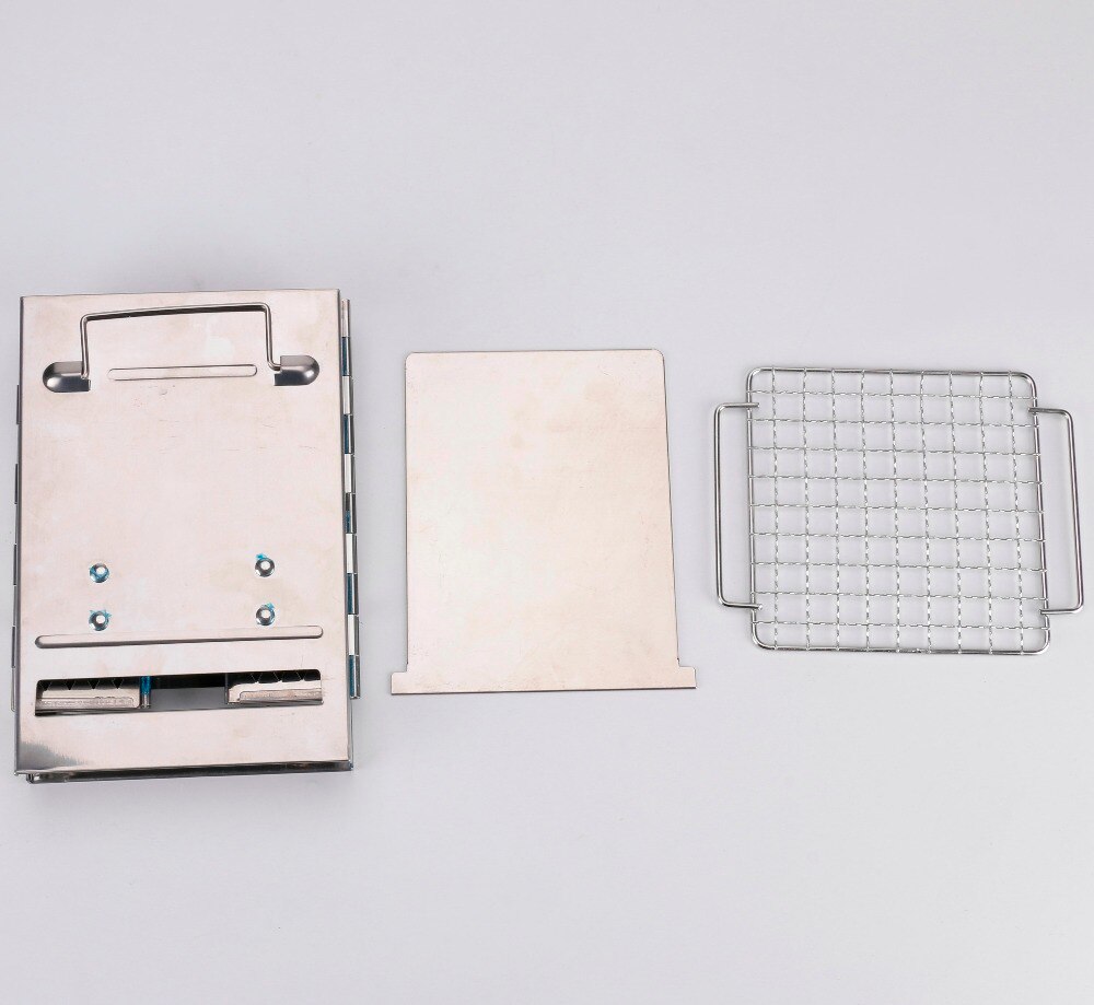 Mini Barbecue griglia Per Il Campeggio Esterno Coreano di Stile Del Giappone di Legno Quadrato Stufa di Alta Qualità In acciaio inox Forno con Borsa per il trasporto