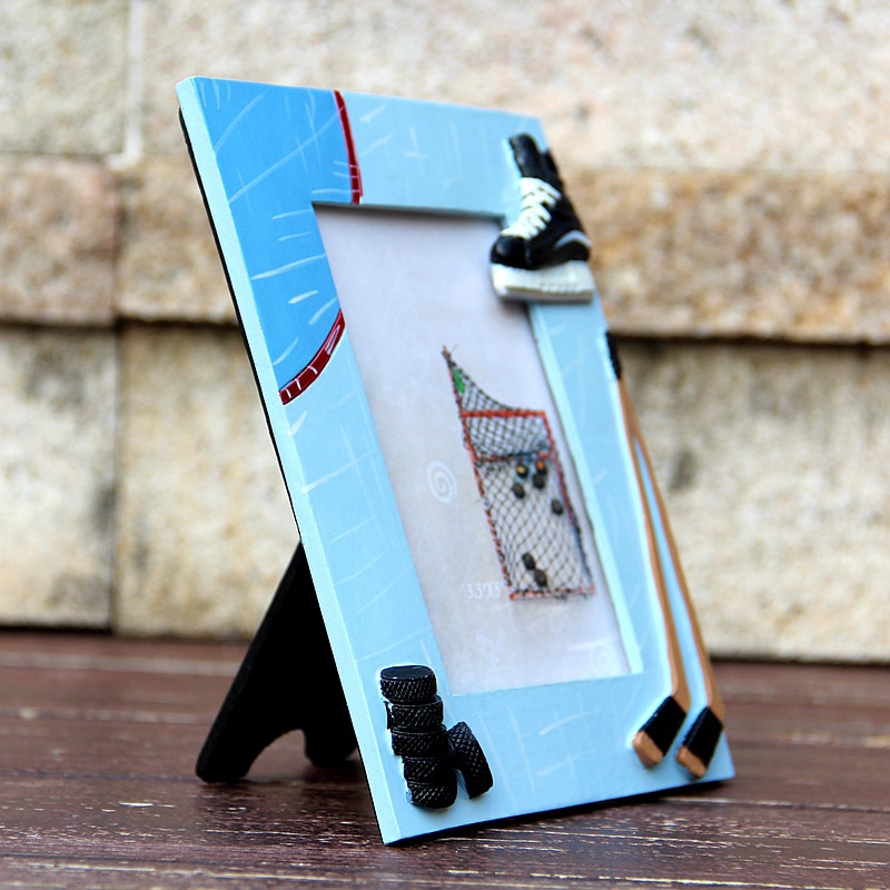 Hokej prezent dla fanów kreatywny 3D ulga ramka na zdjęcia hokej pamiątkowe prezenty na urodziny, boże narodzenie zachowaj rolka chłodząca za chwilę hokejowy