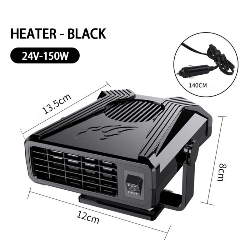 2 in 1 12V/24V Auto Heizung Elektrische Natürliche Heizung Fan Elektrische Trockner Windschutzscheibe Anti-beschlag 360 Grad Drehung Auto Defroster: 24V