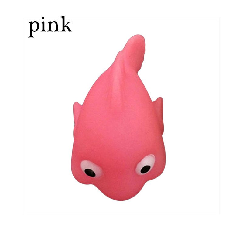 Water Induction Flashing Fish Toys Luminous Funny Water-sensing Baby Bathing Toy Light Up Fish Green Pink Kids LED Toys: Pink