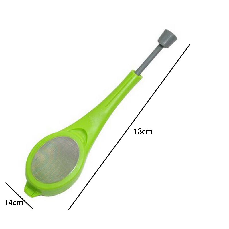 Te-infuser innebygd stempel sunn intens smak gjenbrukbar tepose plast te- og kaffesil måle virvle bratt rør og trykk