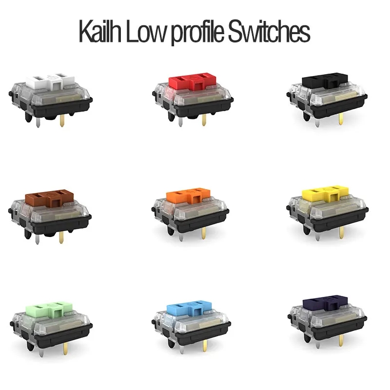 Niskoprofilowy przełącznik kailh do połowy ultracienki RGB swites do podświetlenia mechaniczna klawiatura do gier brązowo-biały niebieski czerwony