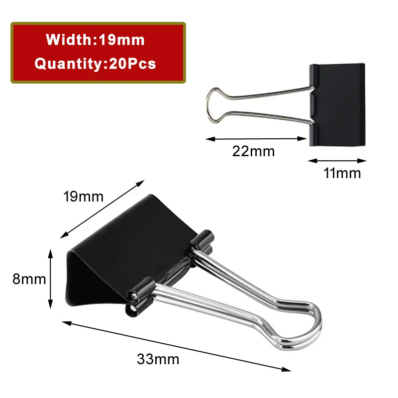 Clips de carpeta de 5-30 Uds., Clips traseros plegables de Metal, abrazadera de Clip de papel pequeña de 15/19/25/32/41/51mm, Clip de oficina para el hogar, escuela, almacenamiento de oficina: Latón envejecido