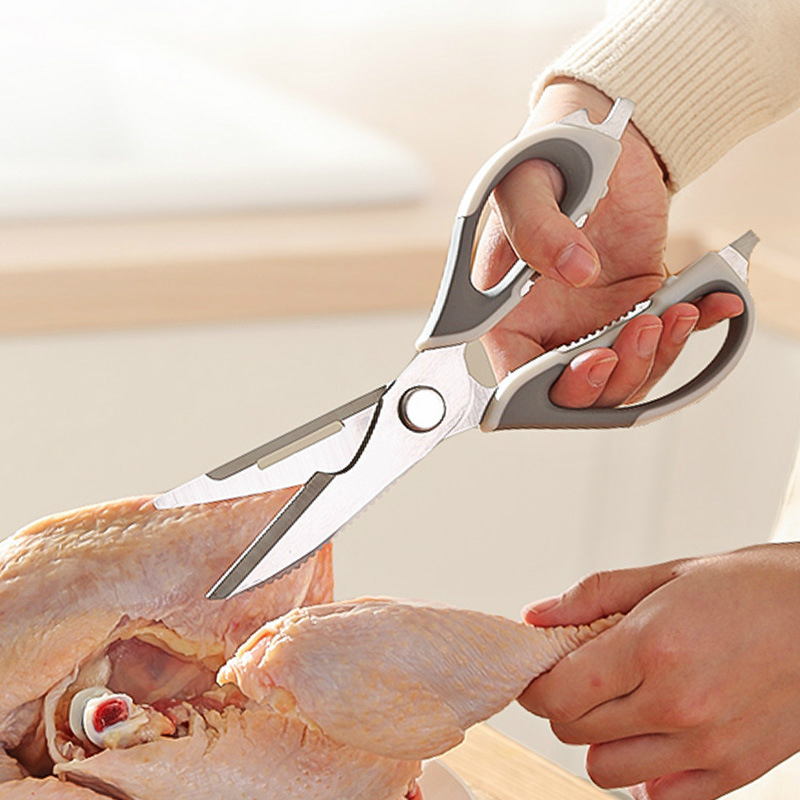 Tijeras de cocina multifunción, suministros de cocina, desmontable, para mariscos, hueso de pollo, fácil de limpiar
