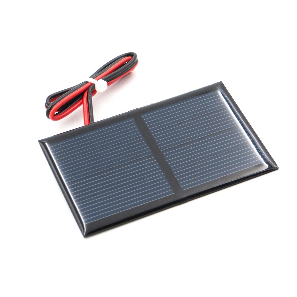 2 v 300ma med 30cm forlængerledning solpanel polykrystallinsk silicium diy batterioplader lille mini solcellekabellegetøj 2v volt