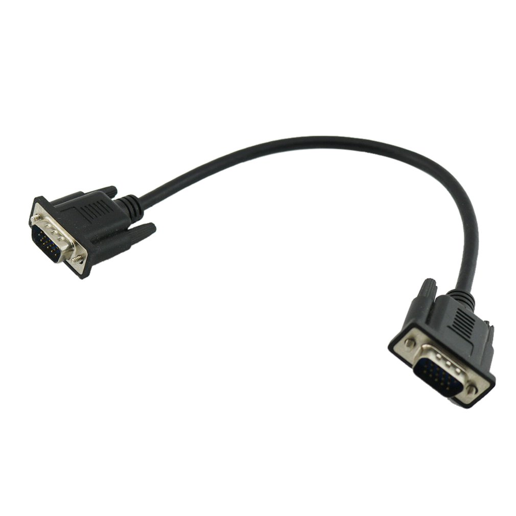 HD 15Pin VGA D-Sub DB15 Short Video Cable Cord Male to Male for Monitor 30cm