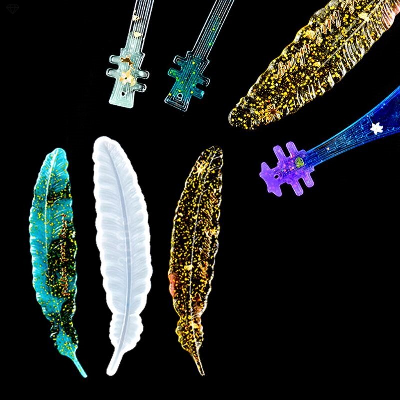 8 Pack Silikon Lesezeichen bilden DIY Lesezeichen Gießen Formenbau Epoxid Harz Schmuck DIY Handwerk Silikon transparent bilden