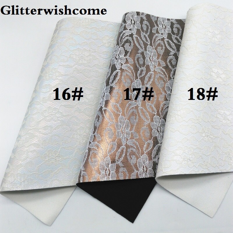 Glitterwishcome 21X29CM A4 Size Vinyl Voor Bows Metallic Synthetisch Leer Met Gewatteerde Kant Faux Lederen Lakens Voor Bows, GM093A