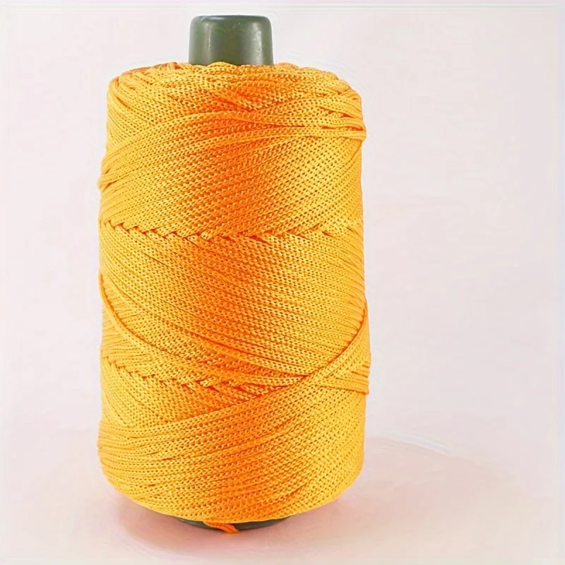 230G Polyester Häkelgarn 3mm Hohlgarn Leichte Viskose Eisseil Hutgarne Handgewebtes Garn Diy Hakenkissen Hohl Helle Seide: Grün