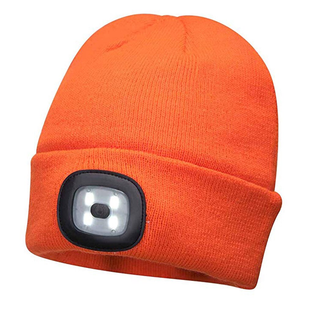 Helle LED Beleuchtete Beanie Kappe Unisex Wiederaufladbare Scheinwerfer Hut Reparatur Kappe Herbst Winter Nacht Angeln Kappe