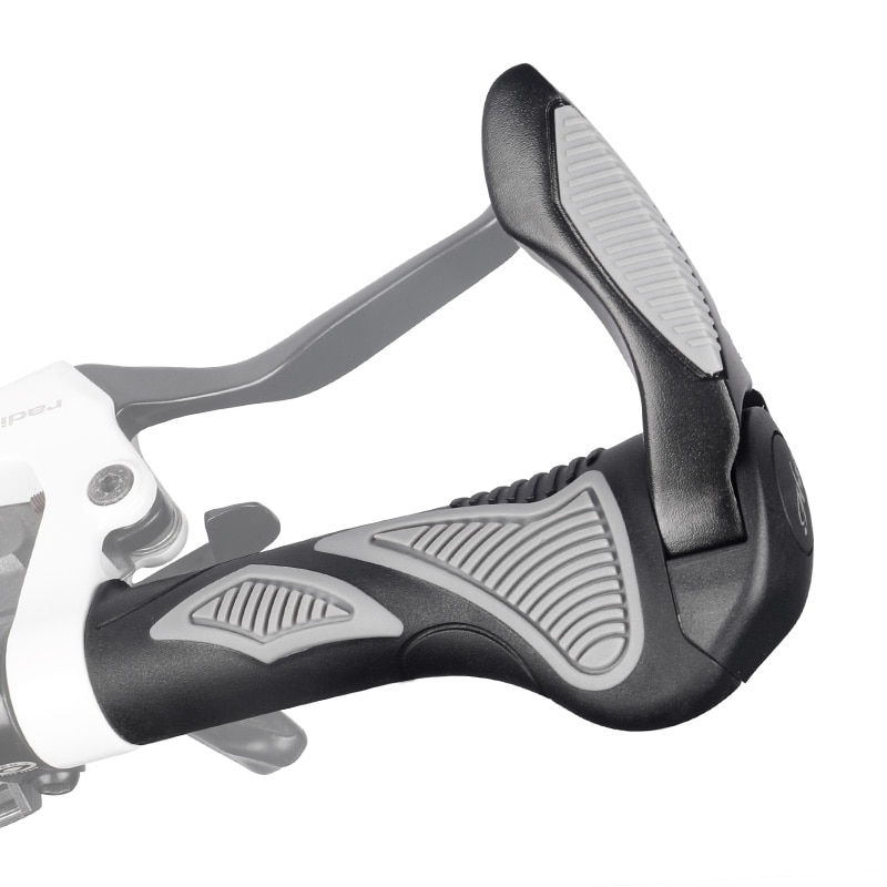 Ergonomic Hand Grips Mold-in Black Grey Dual Color Tone Grip Handlebar End Sheath Casing Hand Rest Good Fit to Palm Taiwan Hafny