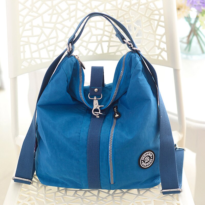 3 In 1 Women Bags Multifunction Backpack Shoulder Bag Nylon Cloth Tote Reusable Shopping Bag Ladys Travel Bag Crossbody Bag