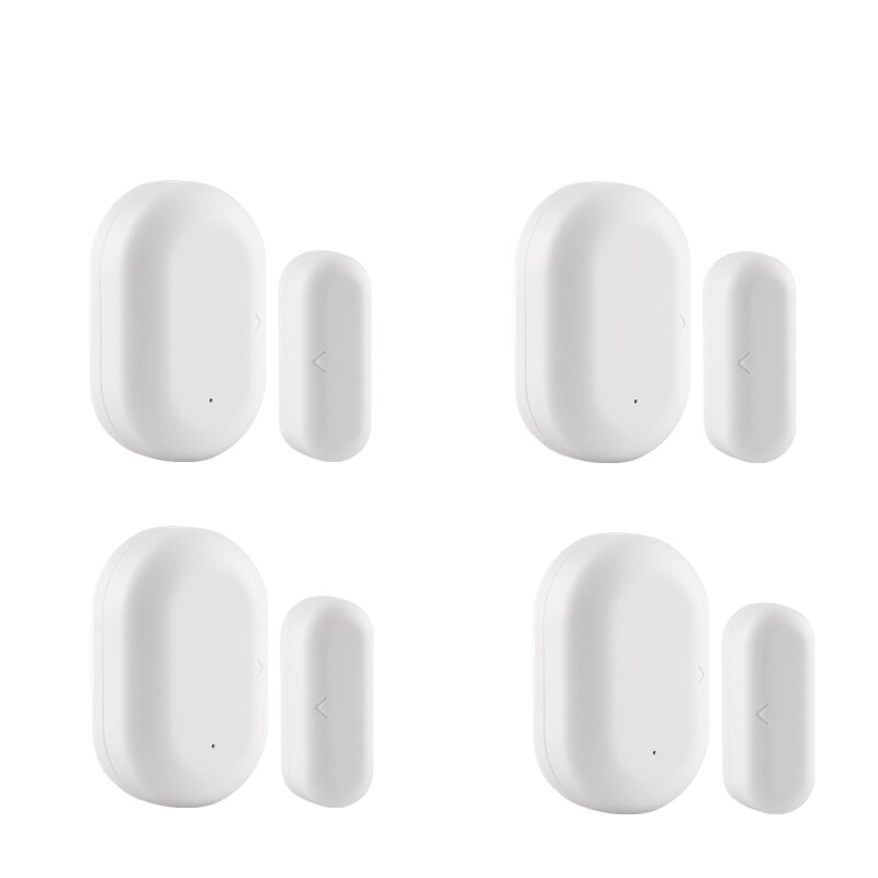 Tuya Smart Zigbee Deur Sensor Open/Gesloten Alarmsysteem Via Smart Leven App Afstandsbediening Voor Alexa google Thuis: 4 Pieces