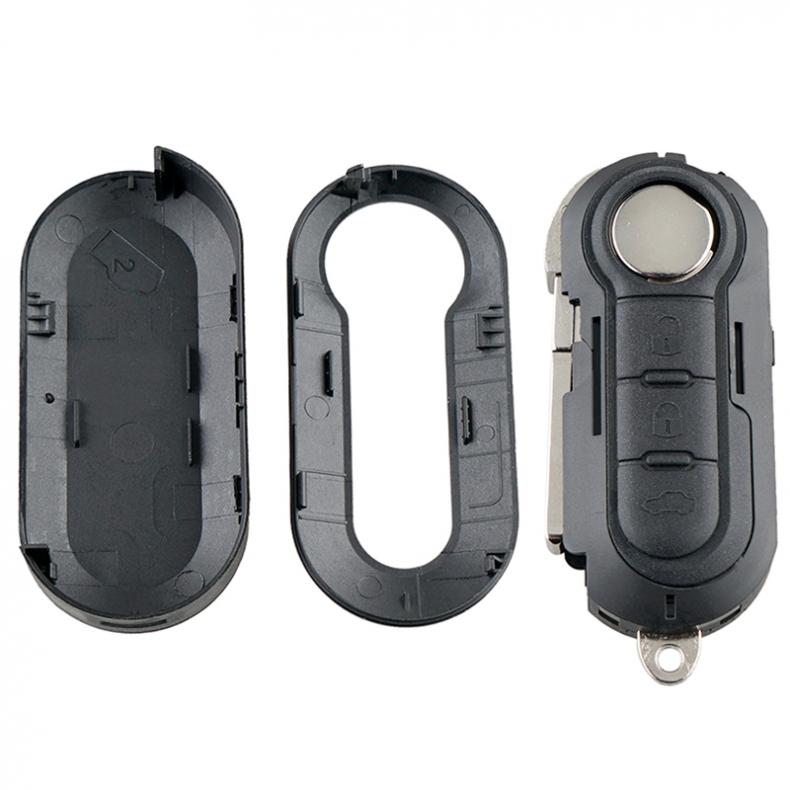 3 Buttons Car Key Remote Control Folding Housing Replacement fit for Fiat 500 Doblo Ducato Panda Punto Peugeot