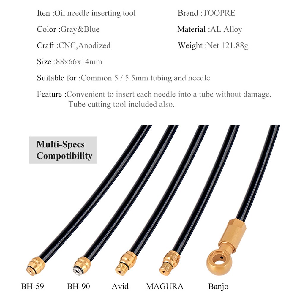 2 in 1 Bicycle Needle Driver Hydraulic Hose Cutter MTB Bike Disc Brake Connector install Tools Fits BH59/90/AVID/Banjo