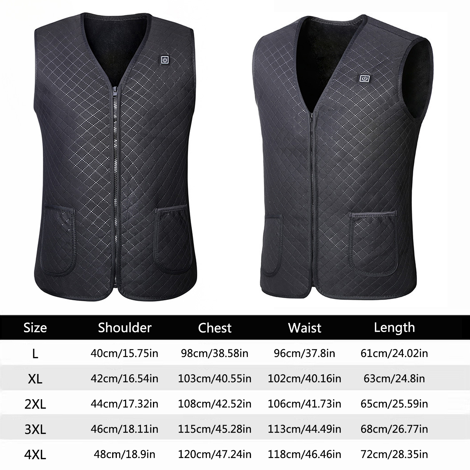 Chaleco inteligente con interruptor dual para hombre, chaqueta con calefacción eléctrica de 3 zonas, ropa deportiva, chaqueta acolchada con calefacción USB
