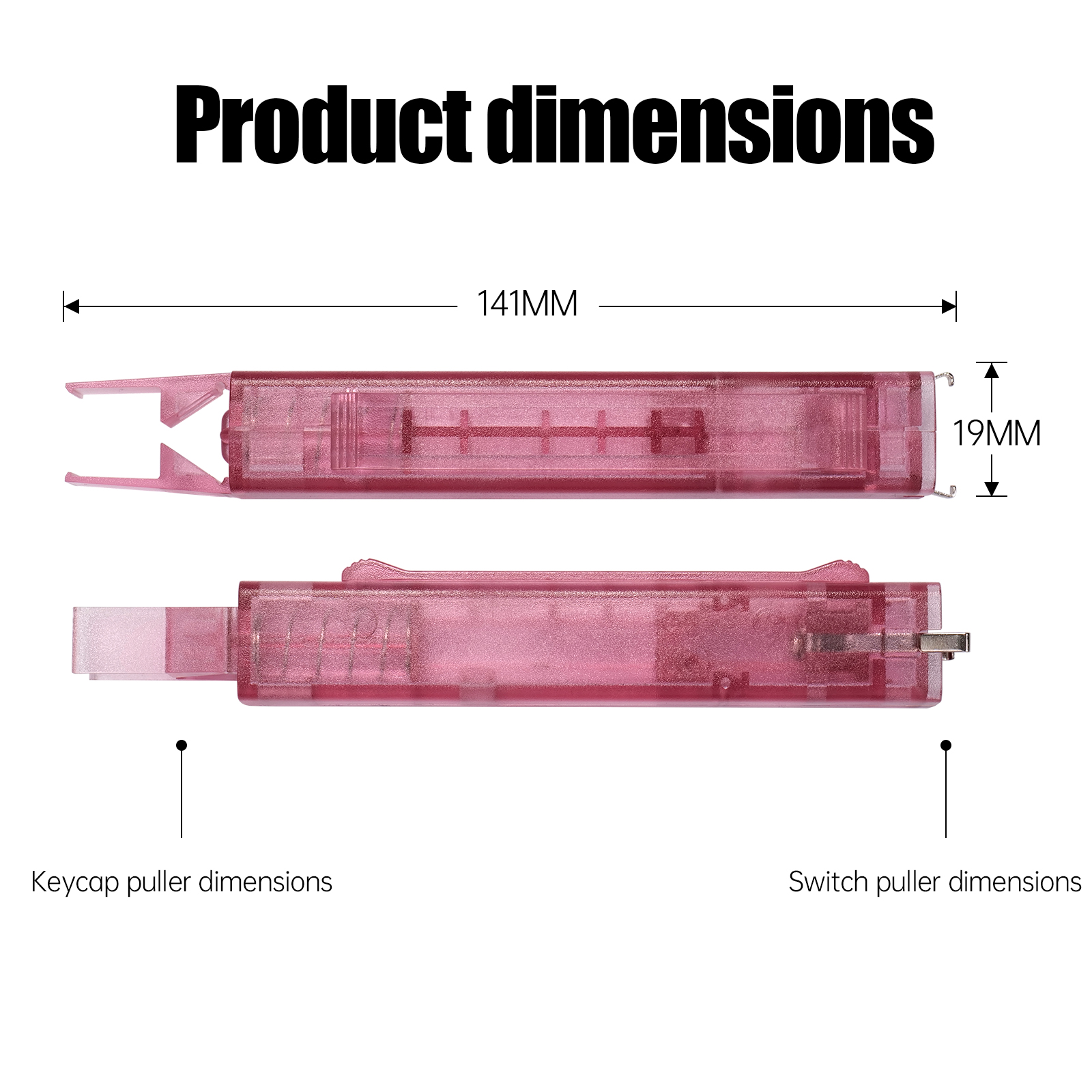 Extractor de teclas 2 en 1 para teclado mecánico, extractor de teclas, elimina fácilmente los interruptores de teclado para juegos