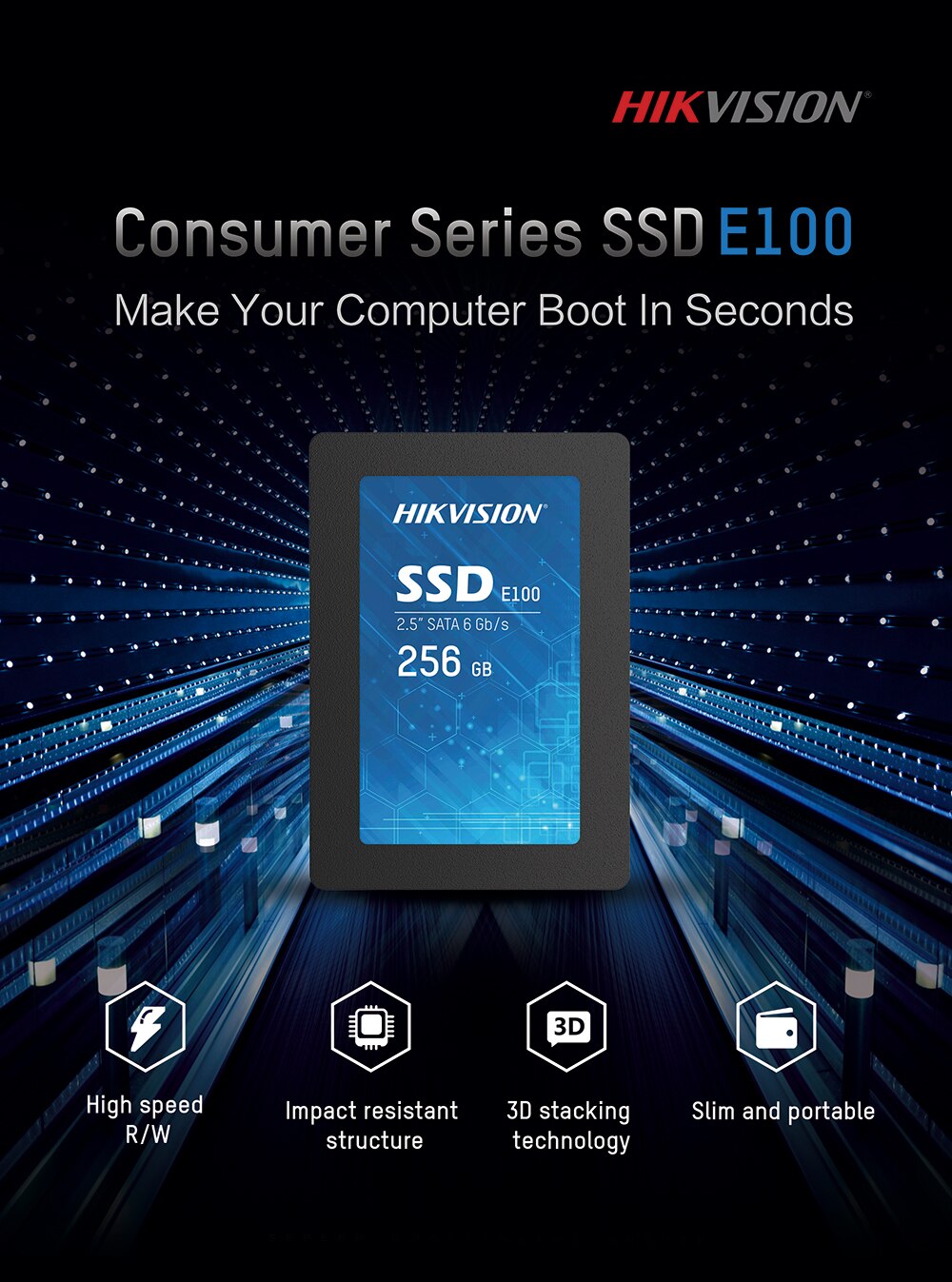 Unità SSD interne HIKVISION disco SSD 120GB 240GB 480GB 1TB unità SSD SATA ad alta velocità per desktop portatili