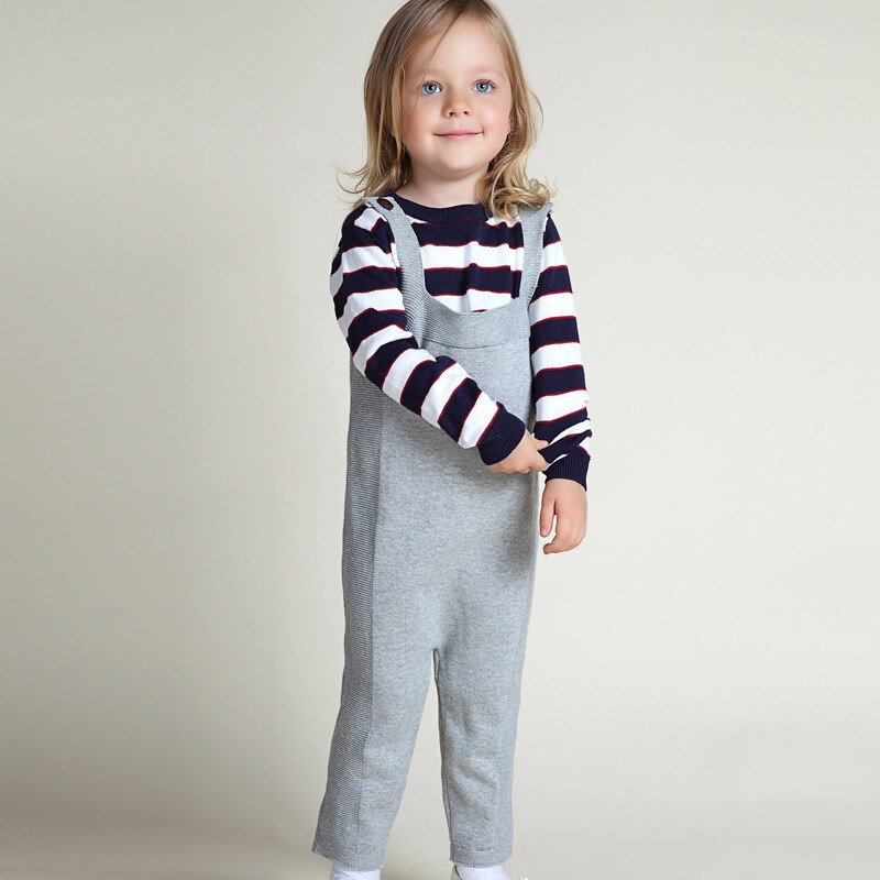 Mode Kinderen Bib Broek Meisjes En Jongens Gebreide Bib Broek 1-6years Kinderen Broek