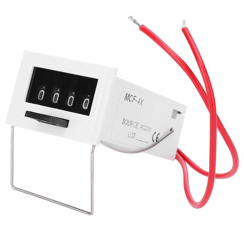 Electromagnetic Pulse Counter 4-Digit Counter 20 Times/sec MCF‑4 High Sensitivity Industrial Supplies AC220V Electronic Counter