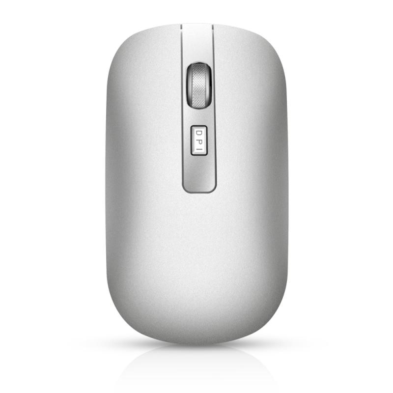 M50 Dual Mode Bluetooth 5.1 Rechargeable Wireless Gaming Office Mouse Metal Wheel Mute 2.4G Gamer Mouse For PC Computer: White
