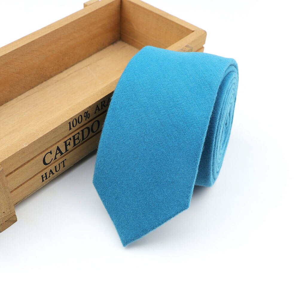 Cravate à carreaux en laine et coton pour homme, vêtement de loisirs, couleur foncée, couleur unie, idéal pour les affaires