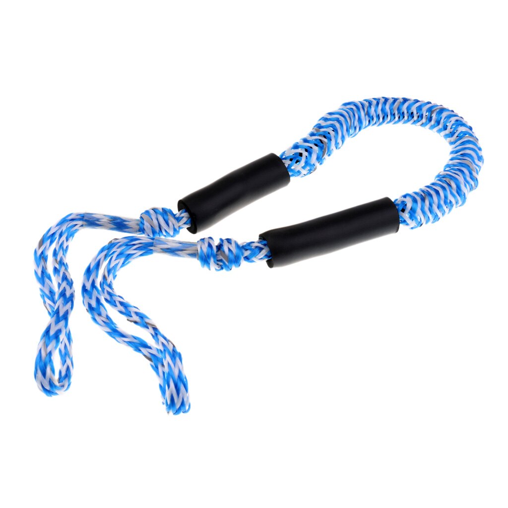 Corde d'affûtage pour bateau de élastique | Ligne de quai tendeur de ligne de quai de 3,5ft pour bateaux, (Orange/bleu + bleu/blanc) de 4 pièces